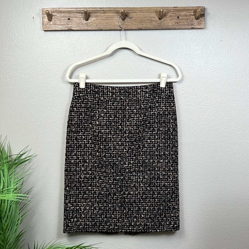 Classiques Entier Tweed Boot Skirt Black Tan 4